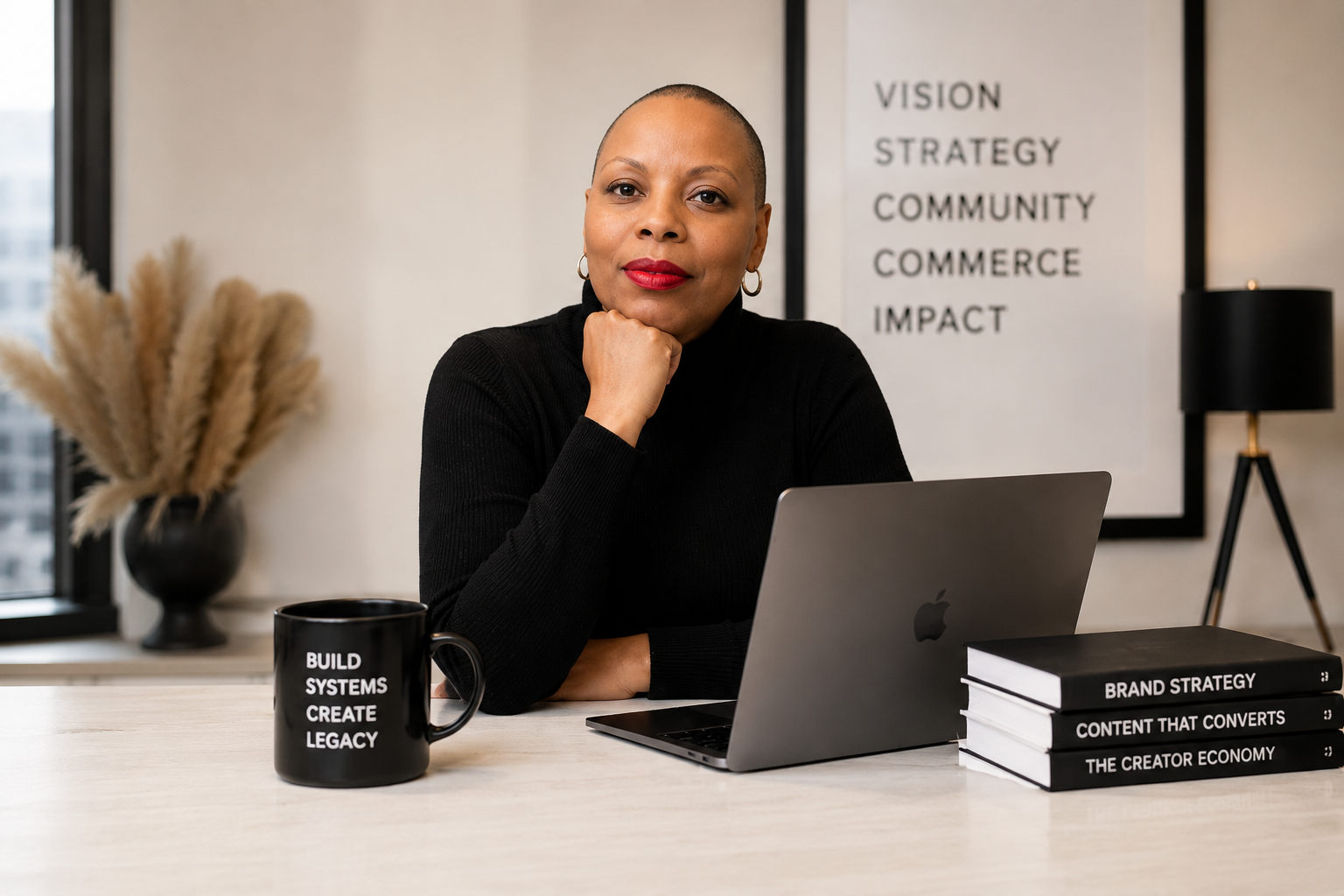 Kimberly Millionaire at a modern strategy desk
